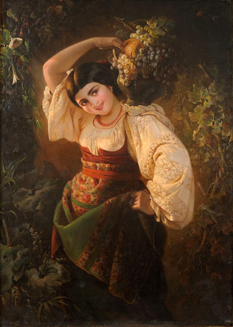 italian woman with a vase